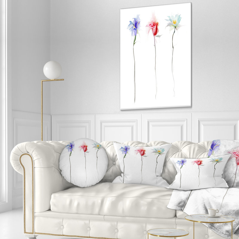 Coussin Floral, Rectangulaire, 12 po x 20 po