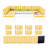 14-Piece Outdoor Sectional Cushions, Waterproof Seat/Back Cushion For Patio Furniture, 4" Thick Replacement Set-1802555610