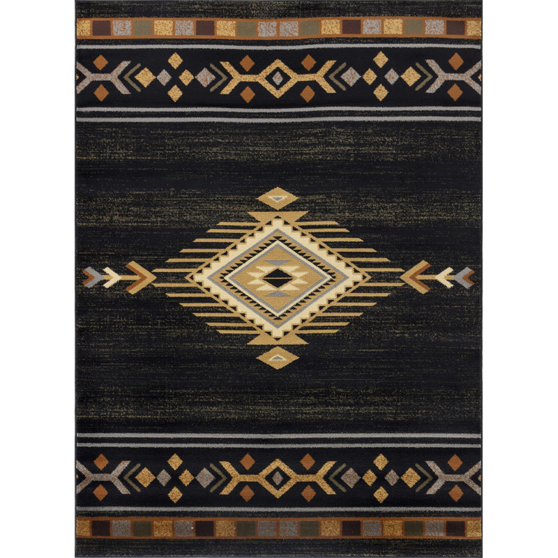 Tapis tribal sud-ouest Trib_SG_YLS4001, Tapis de couloir 2 pi 7 po x 7 pi 3 po