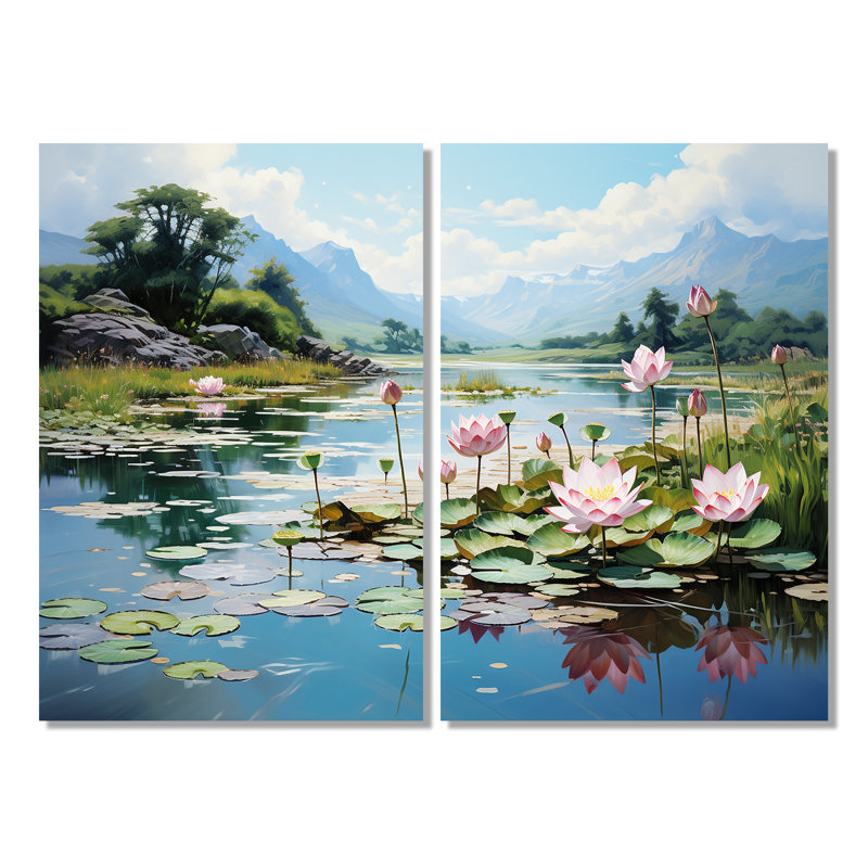 «China Art Jade Lotus II», art mural sur toile, 36" H x 48" W, Wrapped Canvas, Does Not Apply