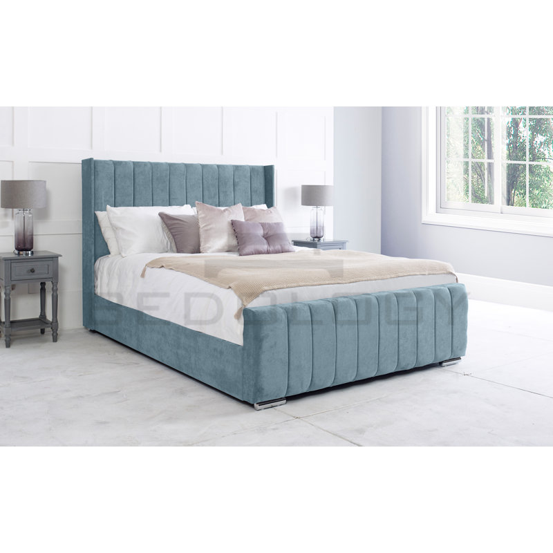 Anhat Upholstered Storage Bed, Superking (180 x 200 cm), Duck Egg