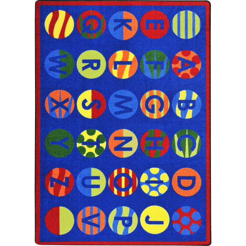 Kid Essentials Alphabet Patterns Area Rug, Rectangle 7'8" x 10'9"