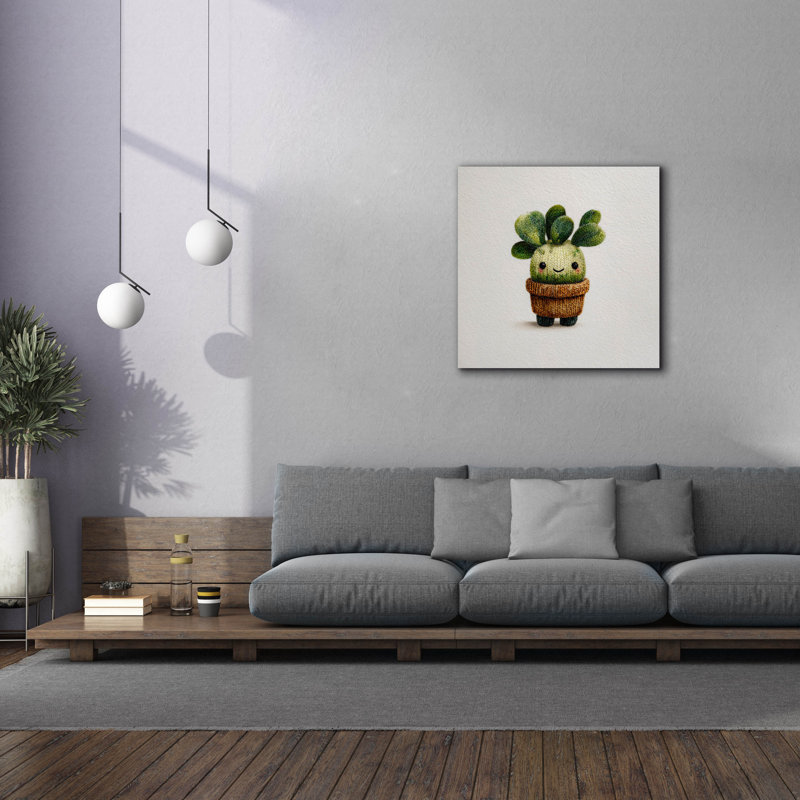  Art mural en toile «Kn tricot Emotion Support» par Ann Klee, 37 po x 37 po