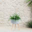 Jardinière avec trou de drainage et pieds en bois