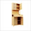 72-Foot-Tall, Double-Door Bamboo High-Capacity Storage Cabinet For Main Living Spaces With Natural Charm And Ample Storage