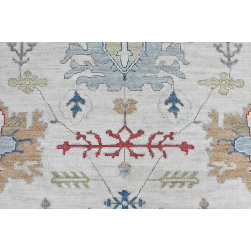 Tapis ivoire et crème noué à la main de haute qualité