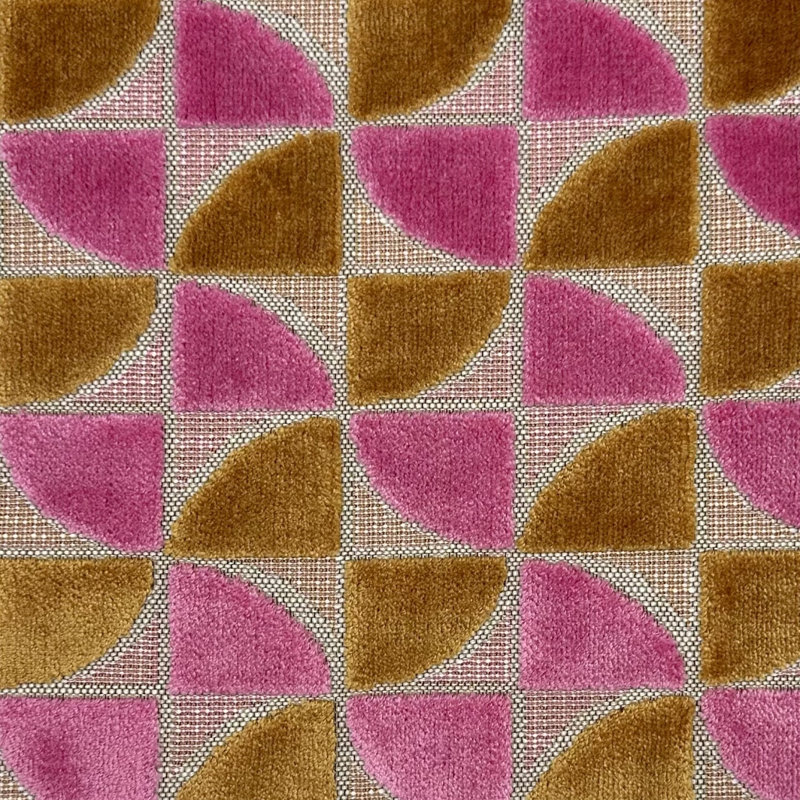 Tissu de revêtement en velours 54 po, Rose
