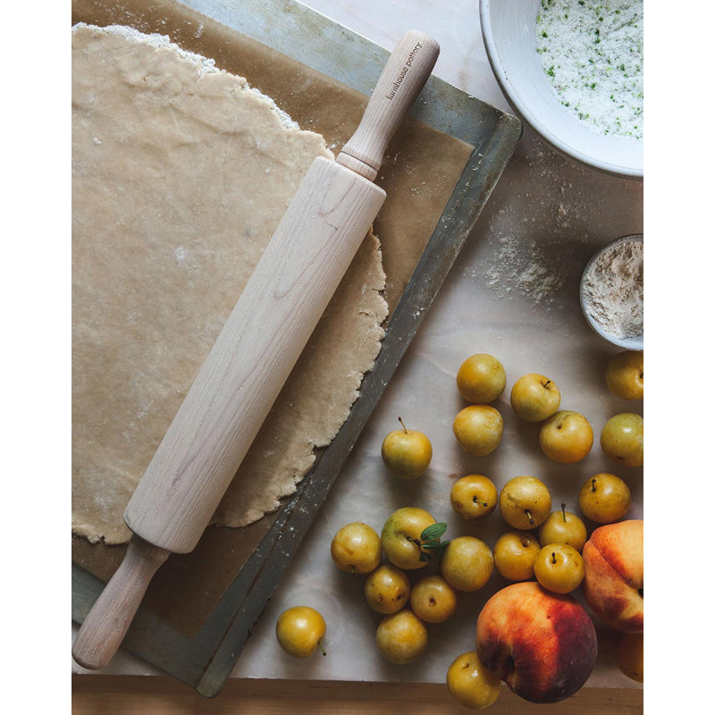 Traditional Ash Rolling Pins, White
