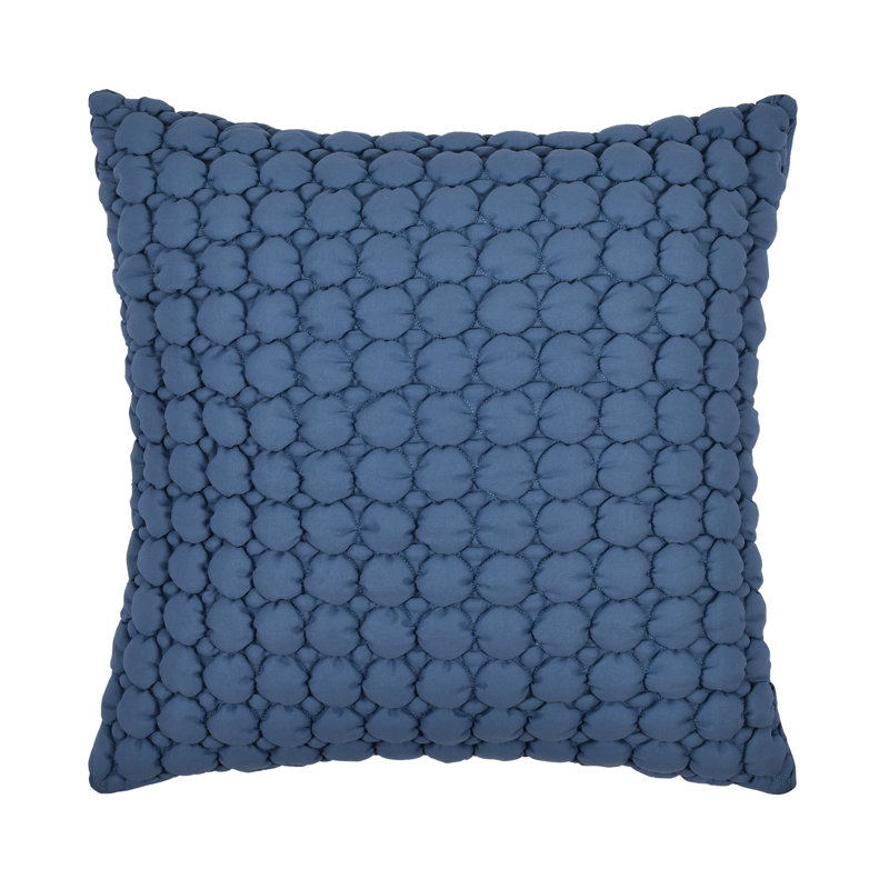 Coussin décoratif matelassé Marshmallow Puff, Bleu