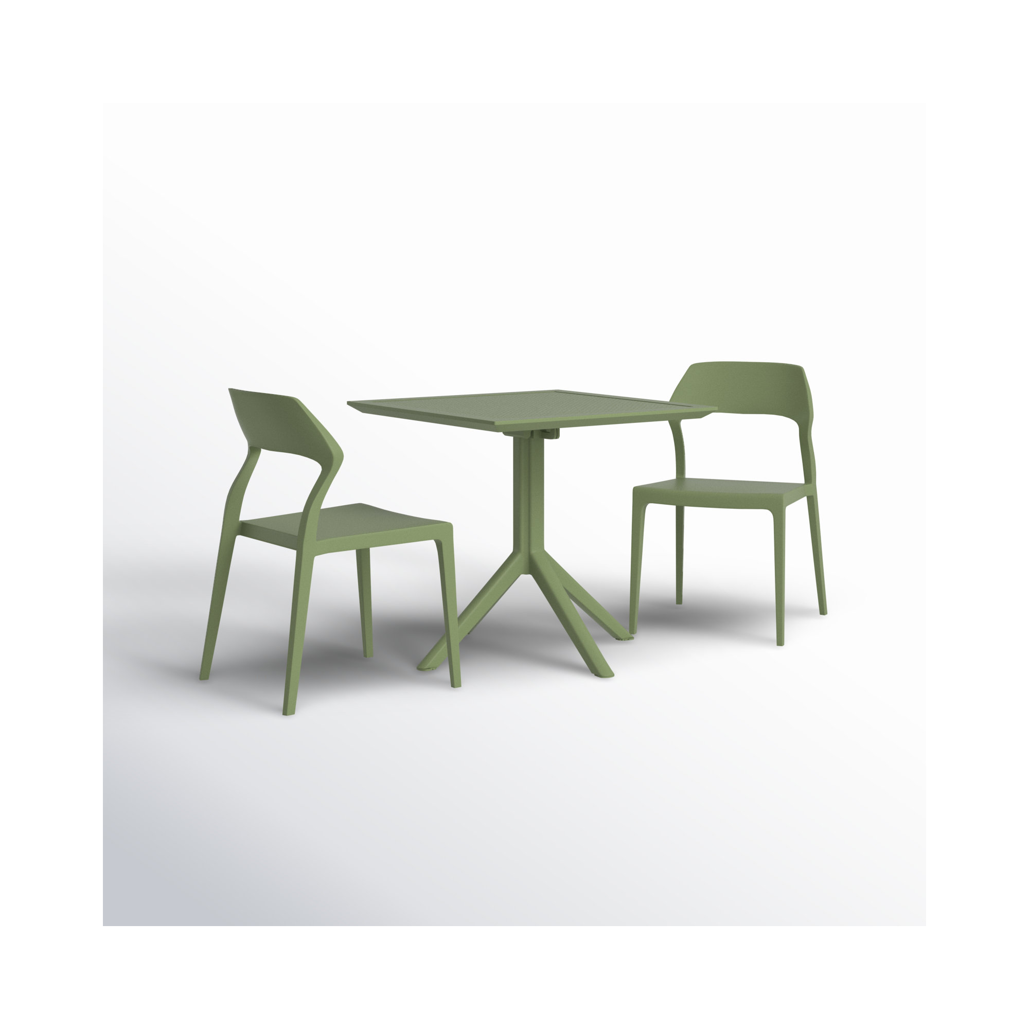 Farrah Square 2 - Person Bistro Set, Olive Green
