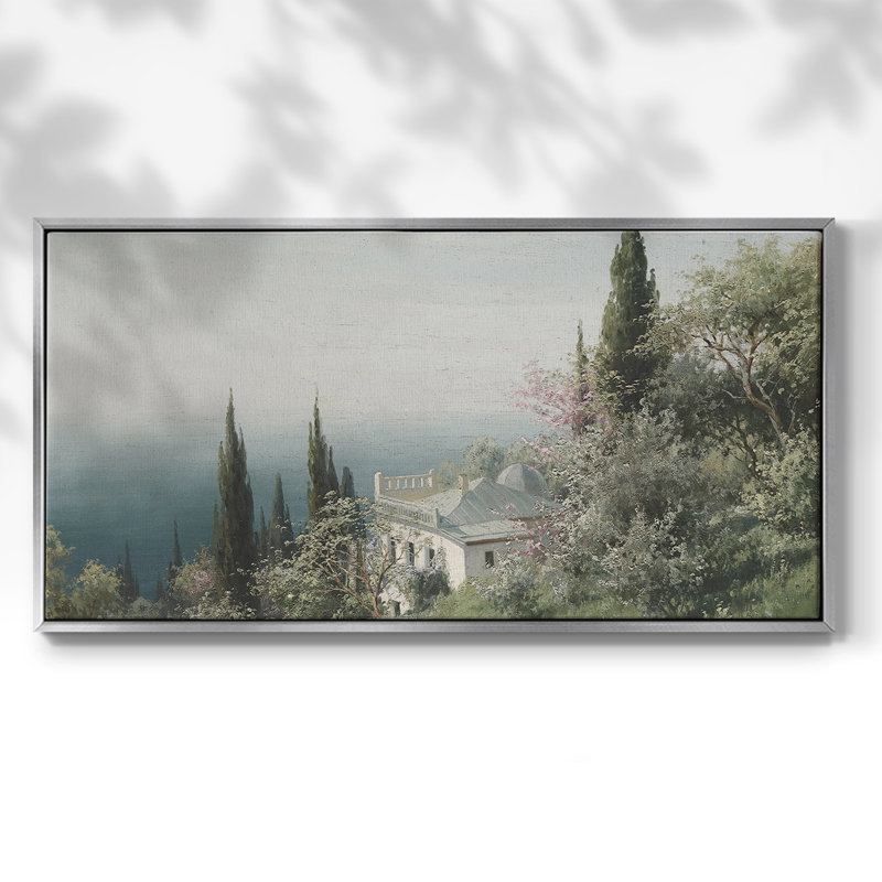 Série paysage - CML III - Toile tendue avec châssis encadré - Prêt à être accroché, H 25 po x l 49 po, Argent argent