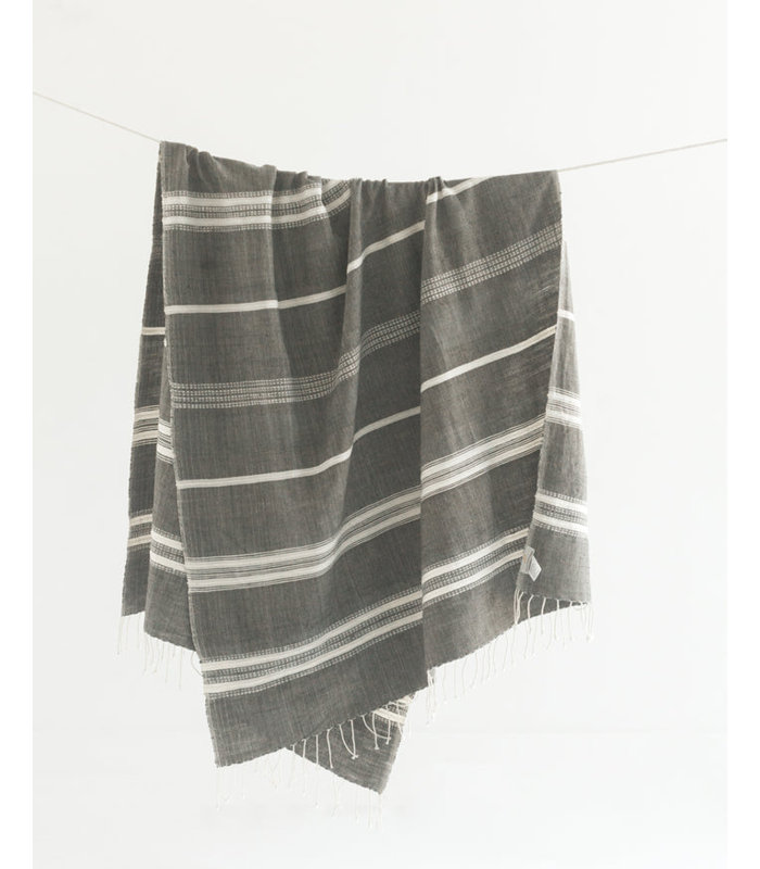 Aden Cotton Bath Towel, Dark Brown