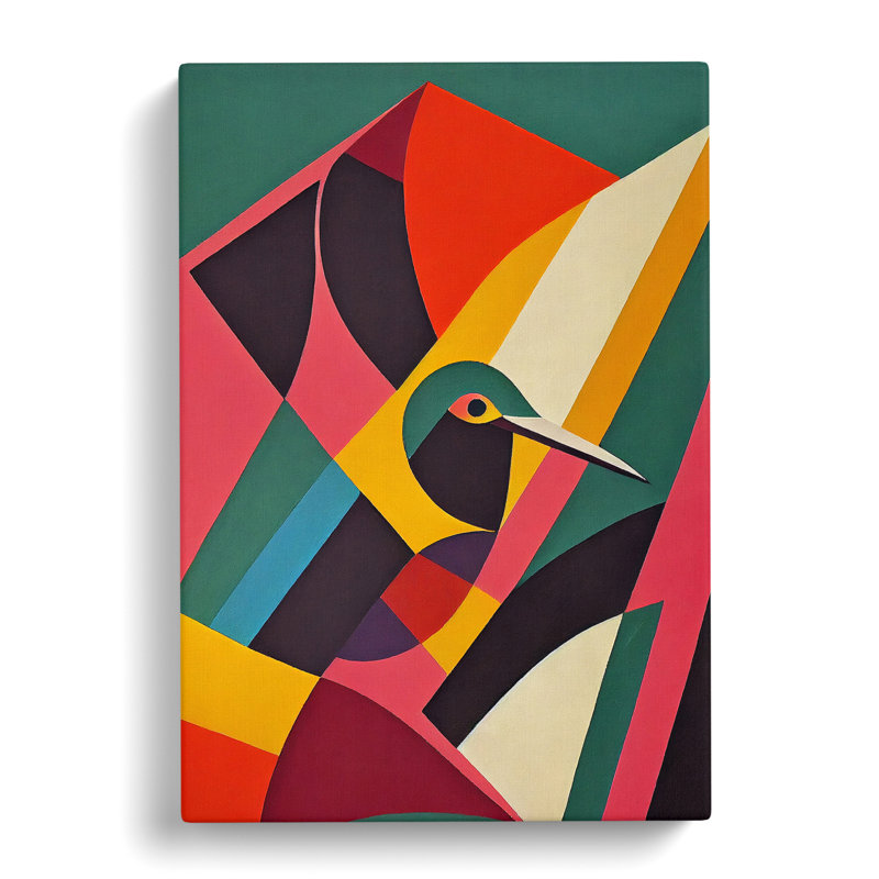 Hummingbird Abstract Vol.1 - Wrapped Canvas, 60cm H x 40cm W x 3cm D