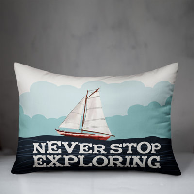  Never Stop Exploring Lumbar Pillow