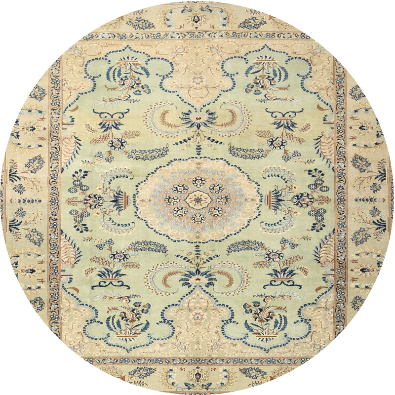 Tapis oriental tissé à la machine Cassiano, Rond 7 pi