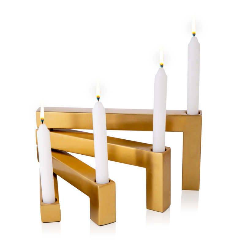 Refined Nesting Candle Holder, Gold