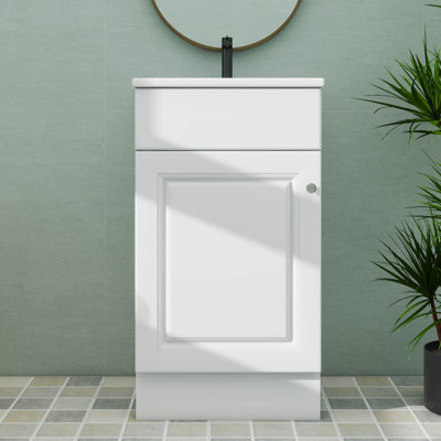 Meuble-lavabo compact de 18 po avec meuble-lavabo et tablette réglable