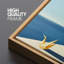 «Relaxing Calm Blue Ocean Simple Gallery Buildings», impression sur toile encadrée surdimensionnée-111652776-111652778
