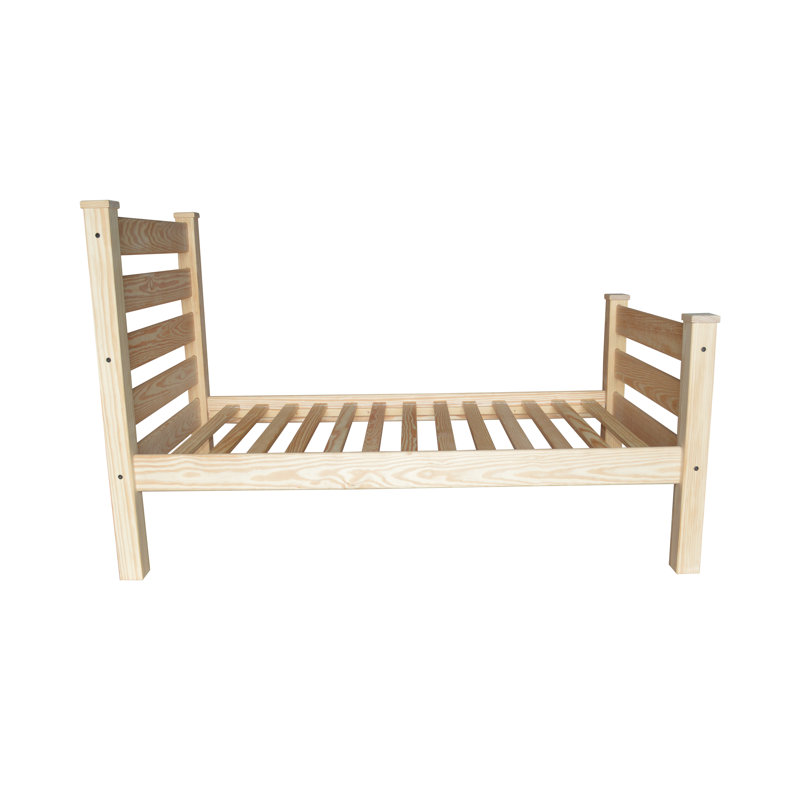 Lit standard en bois massif, Simple, Beige
