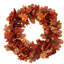 Vickerman 26" Orange Autumn Oak Leaf Wreath. It measures 26 by 14 inches.