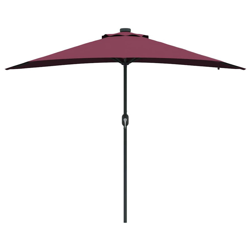 Garden Parasol Polyester and Steel Outdoor Umbrella Patio Sunshade, Red, 223cm H x 150cm W x 150cm D