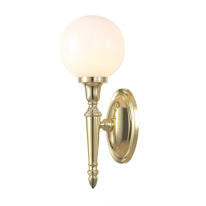 Dryden 1 Light Bath Sconce, Polished Brass