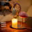 Fragrance Candle Warmer Flamingo Lamp With Timer, Dimmable, Halogen, Polished, (Pink)