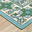 Tapis bleu / vert Aganlane-715021312