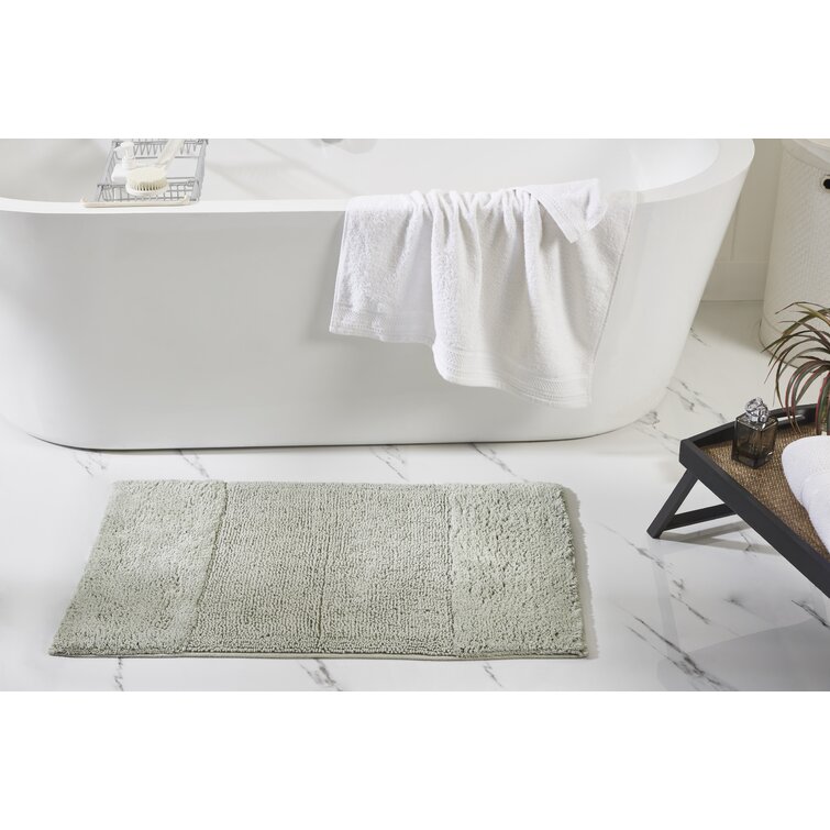 Lux 100% Cotton Tufted Reversible 3 Piece Bath Rug Set Eider & Ivory Color: Sage