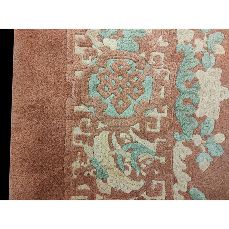 Antique Wool Chinese - Art Deco Knotted Rectangle Room Size 1930s Rug