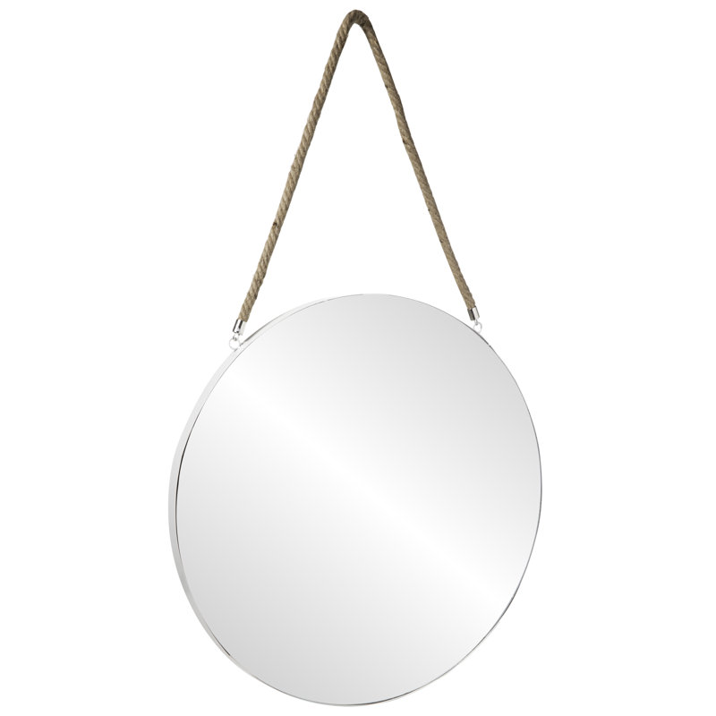 Miroir décoratif Mccallum, 23,75 po x 23,75 po, Blanc
