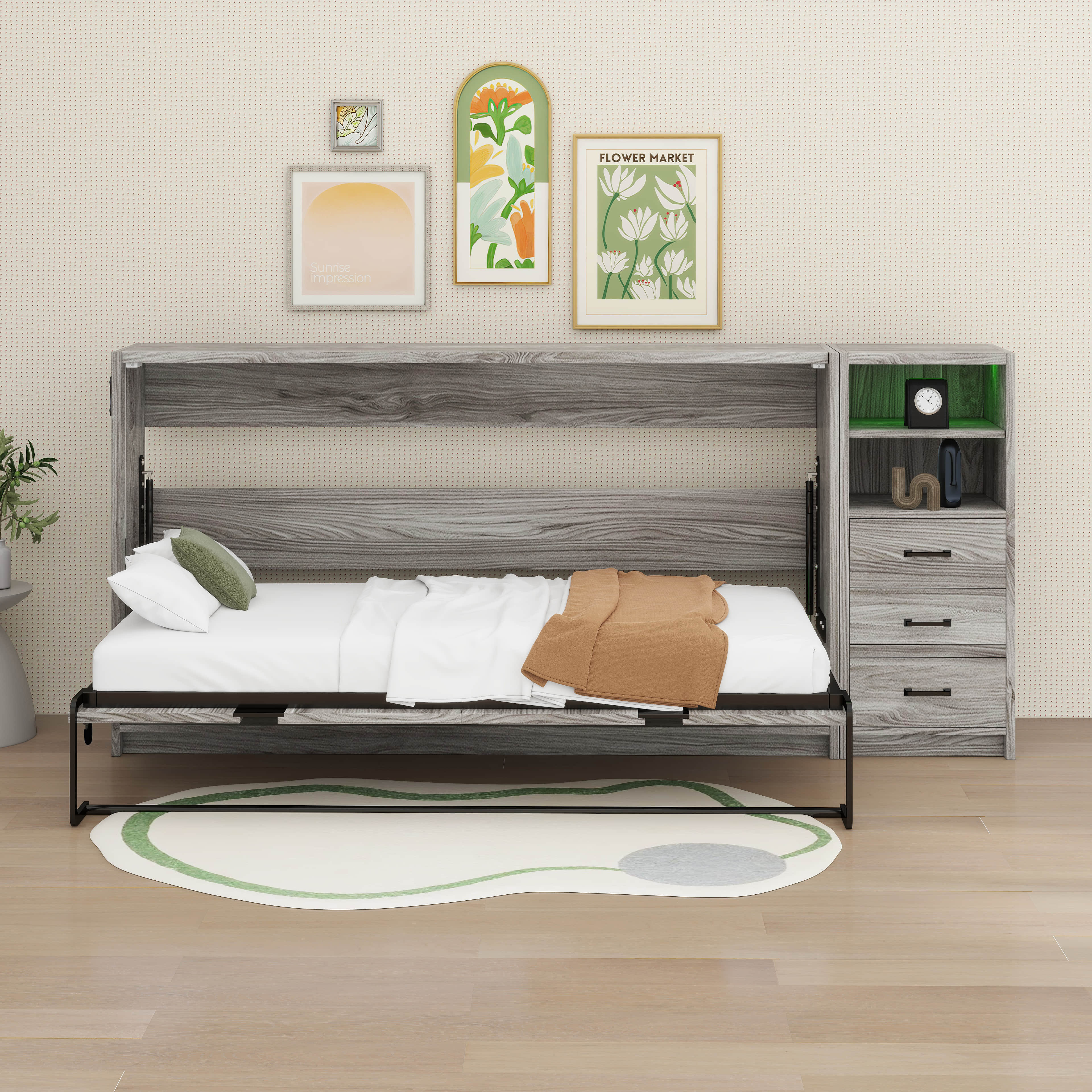 Horizontal Murphy Bed Twin