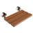 Steam Spa Leisure 20 In. X 13.4 In. Stylish Natural Teak Wood Waterproof Wall Mounted Non-Slip Surface Folding Shower Seat In Polished Chrome Finish