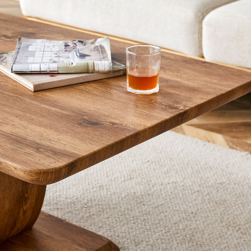 Paire de tables basses Ahlers - carrées et rectangulaires, pratiques et texturées