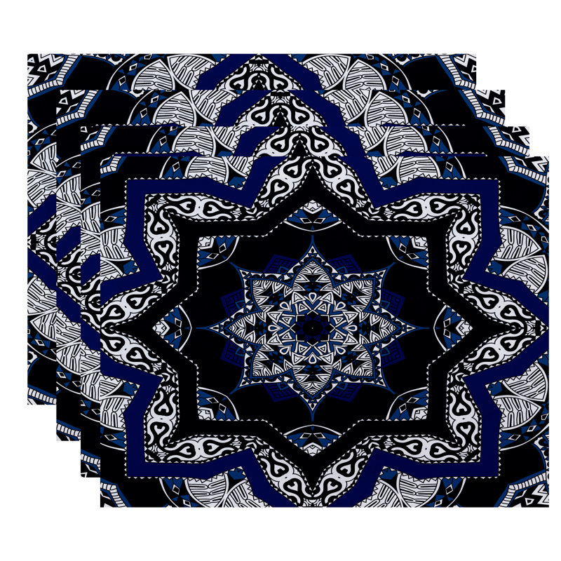 Ensemble de napperons 4 pièces Groth, Bleu marine