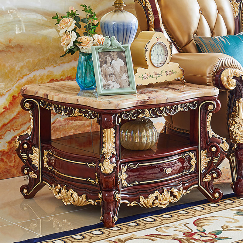 European-style Solid Wood Carved Coffee Table. Coffee Table