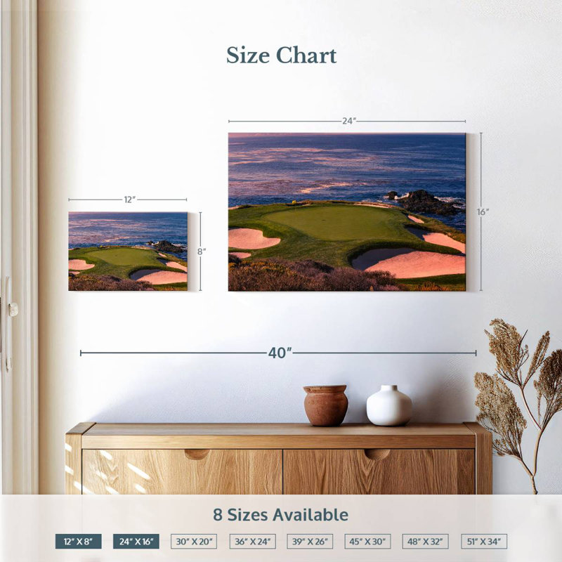 Sir Sir Golf à Pebble Beach, H 16 po x l 24 po
