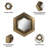 20x20" Warwin Silver Clad Hexagon Mirror-1605096465