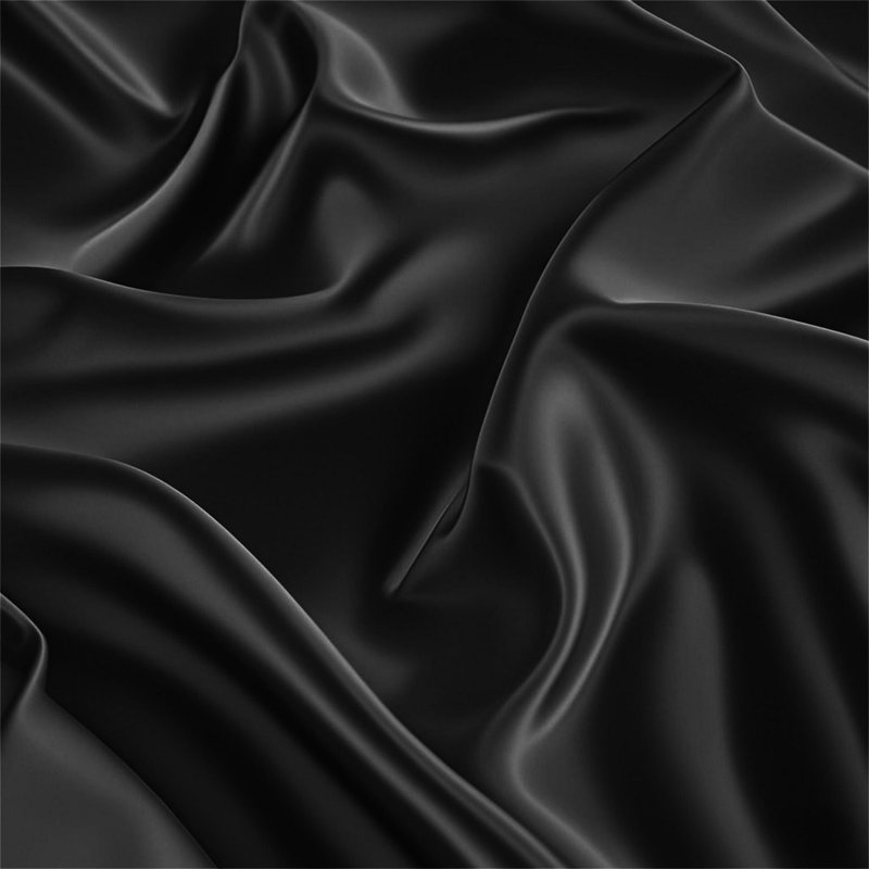 Silk No Pattern Duvet Cover, Single Duvet Cover, Black