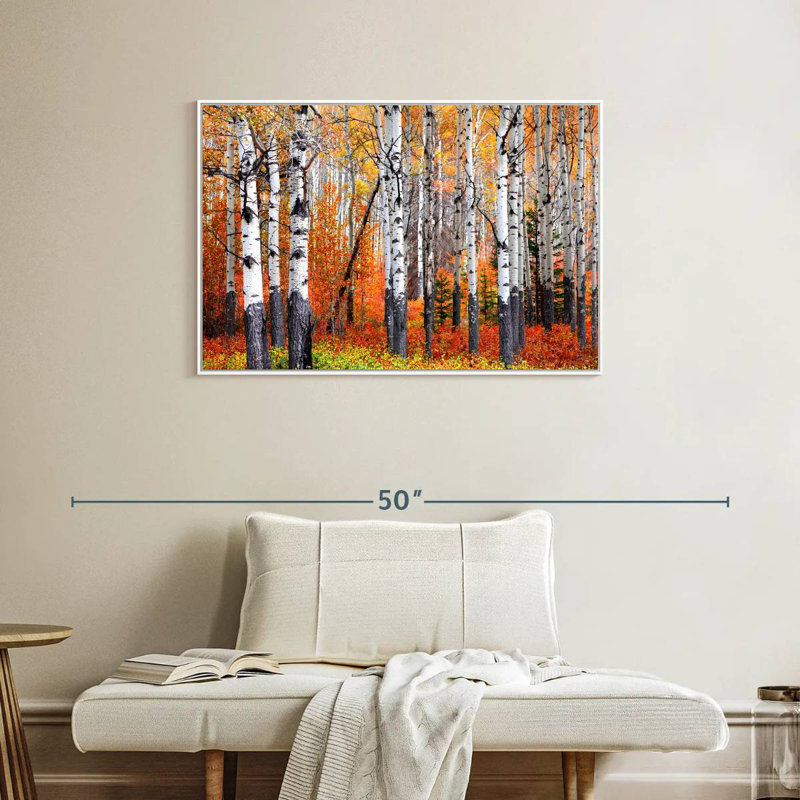 Forêt de trembles de Banff, Cadre flottant blanc, 37 po x 25 po