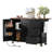 54.5" Black Kitchen Island With Soft Close Hinges And Storage, For Large Internal Shelf Power Outlet, X 28.64" 36.5", Rolling Cart-456852720