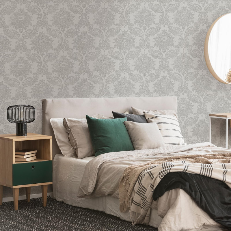 Derrek 1m x 52cm Matte Wallpaper Roll, Taupe