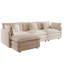Canapé modulaire surdimensionné en forme de L avec repose-pieds réversible en chenille de café Free Combination Comfy Upholstery-246013304