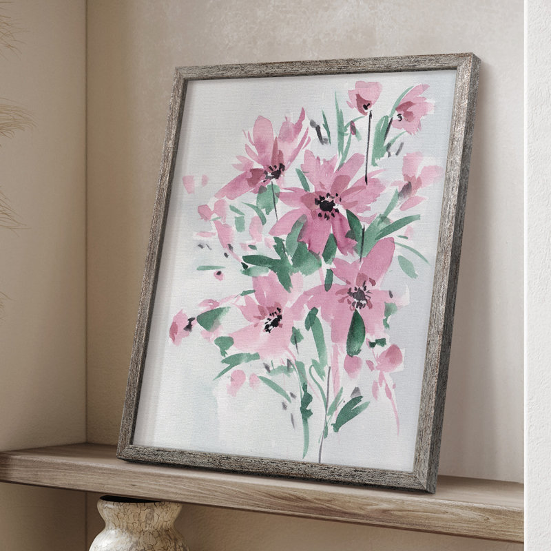 Reproduction encadrée Posy Blooms III - bois massif, H 11 po x l 9 po