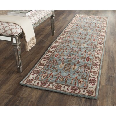 Malone Hand-Tufted Wool Blue/Brown Area Rug -  Alcott HillÂ®, ALTH2784 42356481