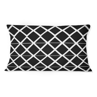 Coussin lombaire moderne noir et blanc II