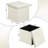 Quirrels 38cm Wide Square Solid Colour Cube Ottoman with Storage-2017843724