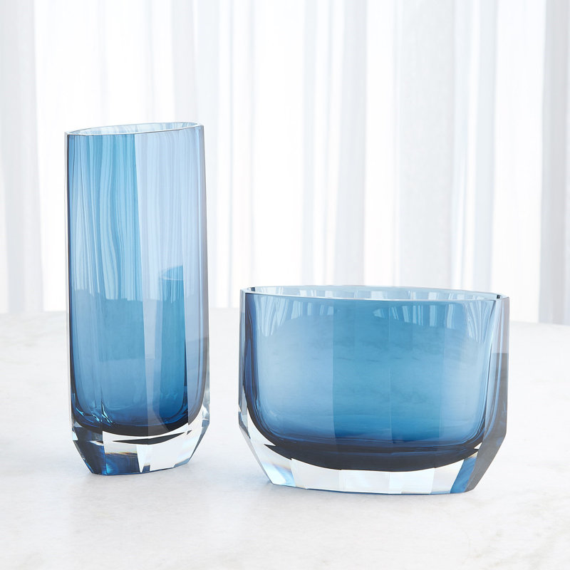 Jewel Vase-Tall, Blue