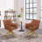 Aikin Vegan Leather Swivel Armchair-366206878-366206873