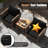 3 Pcs Outdoor Patio Rattan Bistro Furniture Set Wooden Table Top Cushioned Sofa -126543435